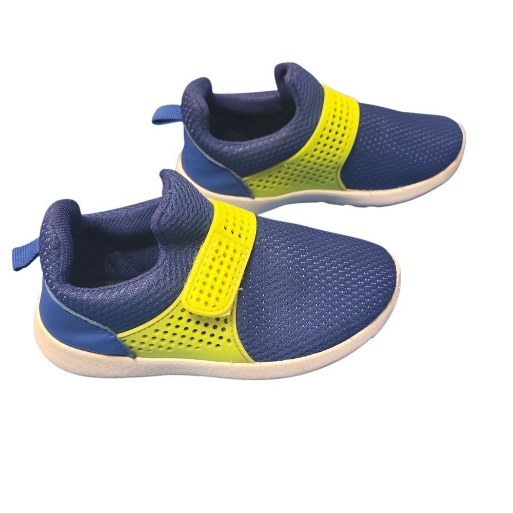 Vibrant Blue and Yellow Casual Kids Sneakers